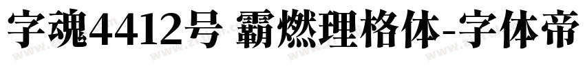 字魂4412号 霸燃理格体字体转换